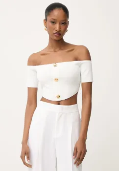 Elisabetta Franchi bluza pentru femei, cu vascoza imagine