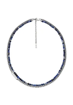 Emporio Armani colier pentru barbati, din otel inoxidabil sodalit Eagle Logo imagine