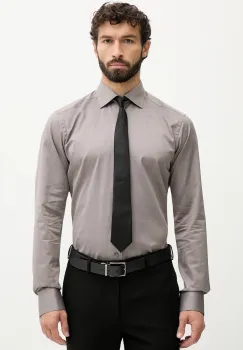 Eton camasa din bumbac culoarea bej, cu guler italian, slim, 100014608 imagine