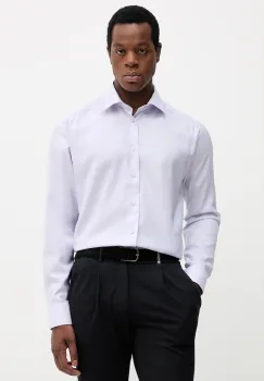 Eton camasa din bumbac culoarea violet, cu guler clasic, slim, 100013943 imagine