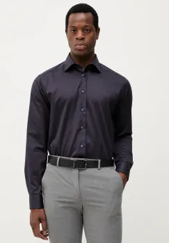 Eton camasa din bumbac culoarea violet, cu guler italian, slim, 100014396 imagine