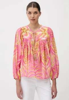 Farm Rio bluza din bumbac culoarea roz, cu imprimeu, 336600 imagine