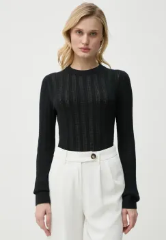 Filippa K pulover de bumbac femei, culoarea negru, light, 31316 imagine