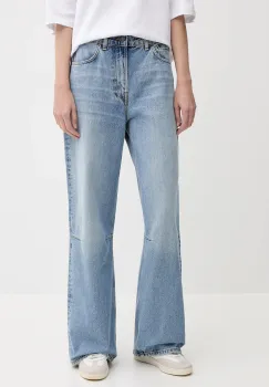 Fiorucci jeans Light Blue Baggy Jeans high waist, W02SMDJE181DN01DN01 imagine