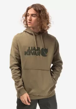 Fjallraven hanorac de bumbac barbati, culoarea verde, cu gluga, cu imprimeu F84144.622-622 imagine