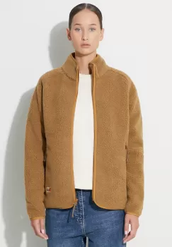 Fjallraven hanorac fleece Vardag Pile culoarea maro, neted imagine