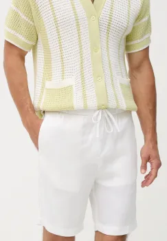 Frescobol Carioca pantaloni scurti din in culoarea alb, 1241.01 imagine