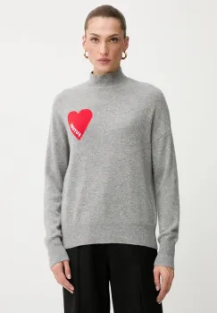 FROM FUTURE pulover de casmir culoarea gri, light, cu turtleneck, WPM00746 imagine