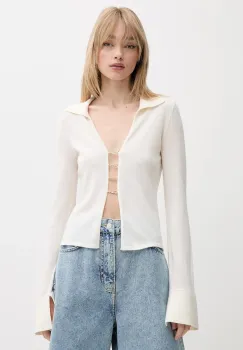 FROM FUTURE pulover de lana culoarea bej, light, WTO02694 imagine