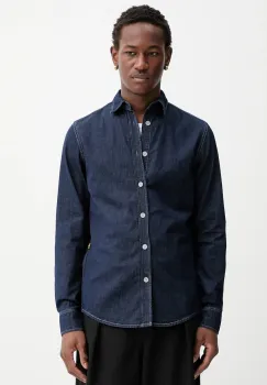 G-Star camasa din amestec de in Clean slim culoarea bleumarin, cu guler clasic, slim, D27681-D306 imagine