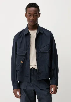 G-Star jacheta de bumbac culoarea bleumarin, de tranzitie, D26192-D387 imagine
