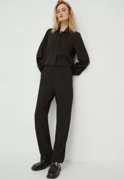 G-Star Raw salopeta culoarea negru, cu guler imagine