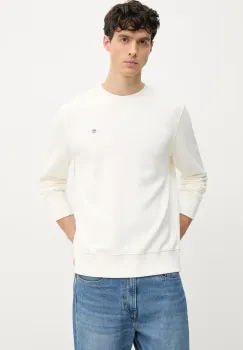 Gant bluza barbati, culoarea alb, cu imprimeu imagine