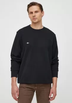 Gant bluza barbati, culoarea negru, cu imprimeu imagine