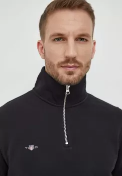 Gant bluza barbati, culoarea negru, neted imagine