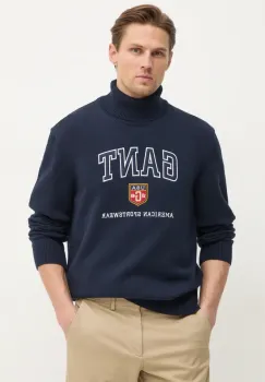 Gant pulover barbati culoarea albastru marin 8030224 imagine