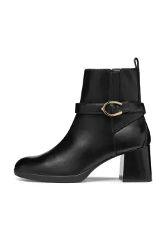 Geox cizme de piele D WALK PLEASURE 55 culoarea negru, cu toc drept, D46XBA 00043 C9999 imagine