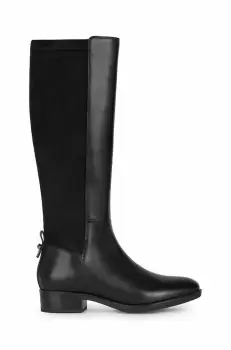 Geox cizme Felicity femei, culoarea negru, cu toc plat imagine