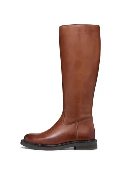 Geox ghete de piele D SERILDA culoarea maro, cu toc plat, D46WYA 00043 C6002 imagine