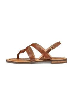 Geox sandale de piele D SOZY QC C culoarea maro, D55YFC 0001J C5006 imagine