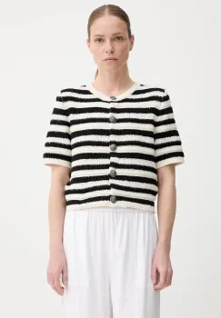 Gestuz cardigan culoarea negru, calduros, 10910117 imagine