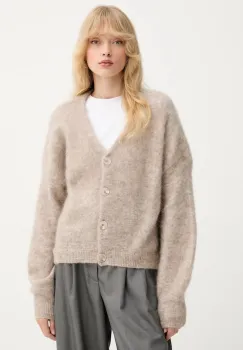 Gestuz cardigan din lana culoarea bej, 10910789 imagine