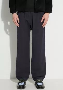 Gramicci pantaloni de bumbac Gramicci Pant culoarea albastru marin, drept G102.OGT-green imagine