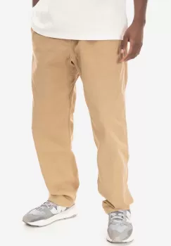 Gramicci pantaloni de bumbac Gramicci Pant culoarea bej, drept G102.OGT-green imagine