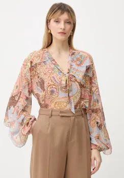 Guess bluza cu volane pentru femei PAISLEY imagine