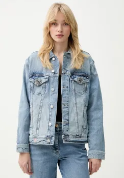 Guess jacheta pentru femei, din denim ANNA imagine