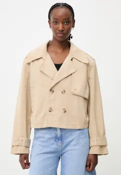 Guess Jeans trenci scurt de dama din bumbac imagine