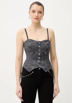 Guess top din denim CECILE imagine