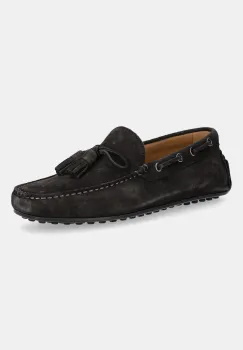 Hackett London mocasini din piele intoarsa DRIVER TASSEL culoarea maro, HMS21486 imagine
