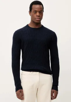 Hackett London pulover de lana culoarea bleumarin, light, HM7000079 imagine