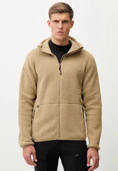 Haglofs hanorac fleece Funas culoarea verde, cu gluga, uni, 607817 imagine