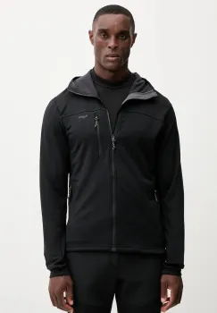 Haglofs hanorac in aer liber Rosson culoarea negru, cu gluga, uni, 607605 imagine