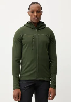 Haglofs hanorac in aer liber Rosson culoarea verde, cu gluga, uni, 607605 imagine