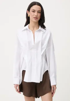 Haveone bluza cu corset pentru femei, din bumbac imagine