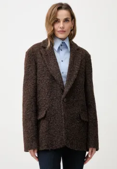 Haveone palton culoarea maro, KMI-P063 imagine