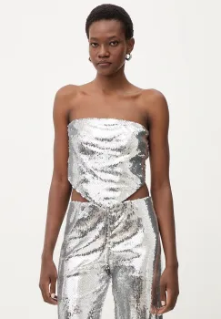 Haveone top culoarea argintiu, uni, RGE-P059 imagine