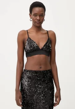 Haveone top culoarea negru, cu imprimeu, RMA-P053 imagine