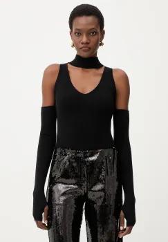 Haveone vesta culoarea negru, light, cu turtleneck, MFP-P162 imagine