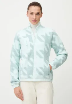 Helly Hansen hanorac fleece IMPERIAL culoarea turcoaz, uni, 63373 imagine