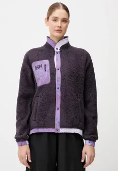 Helly Hansen hanorac fleece IMPERIAL culoarea violet, uni, 63372 imagine