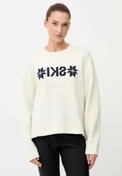 Helly Hansen pulover din amestec de lana BLISS culoarea bej, calduros, 54604 imagine