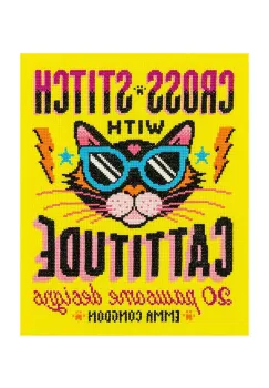 home & lifestyle carte Cross Stitch with Cattitude by Emma Congdon, English imagine