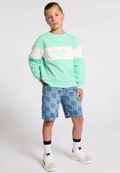 HUGO bermude pentru copii, din denim imagine