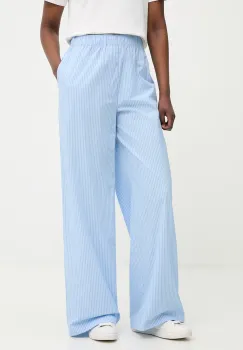 HUGO Blue pantaloni de dama din bumbac imagine