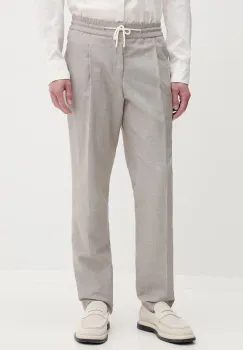 HUGO pantaloni slim fit pentru barbati, cu amestec de in Getlin251F3 imagine