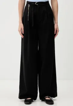 HUGO pantaloni straight femeiesti din bumbac Henesa-2-W imagine